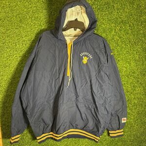 Vintage Boathouse Augustana‎ Vikings Half Zip Hooded Jacket Blue Yellow Mens XL
